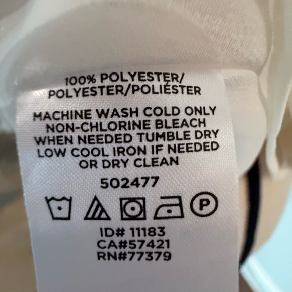 White Ann Taylor, size 2 Asymmetrical Peplum Blouse NEW WITH TAGS!!! - Picture 5 of 6